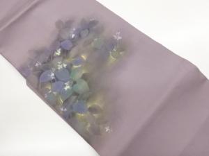 作家物　塩瀬金彩花葉模様名古屋帯